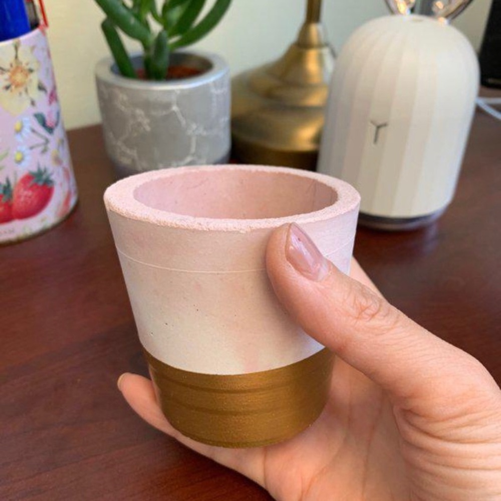 Handmade concrete planter